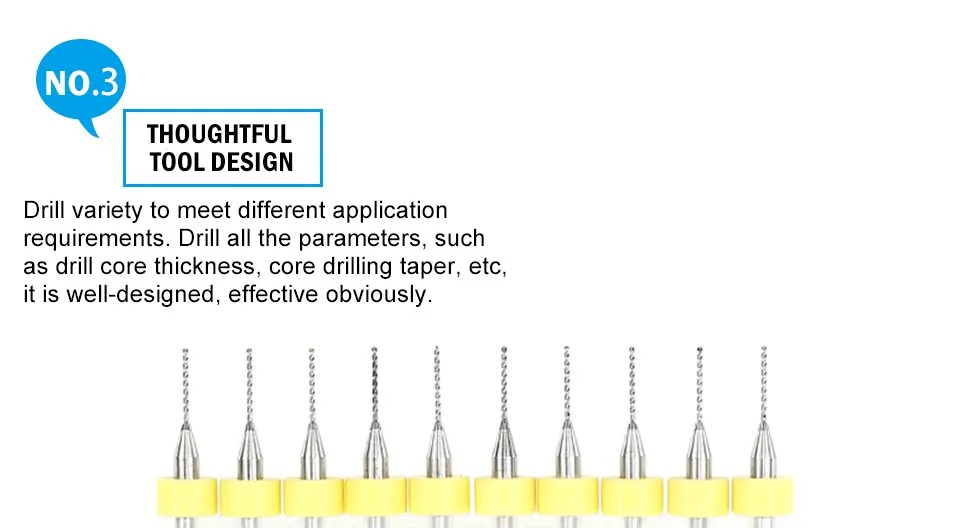 XCAN 10 шт./партия 0,7 мм импортные, карбидные сверла PCB для сверления печатной платы набор мини-сверл