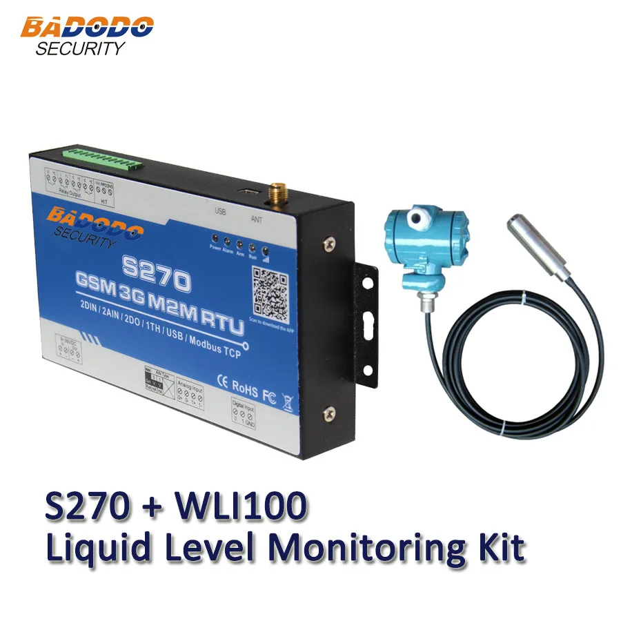 Líquido em Tempo Monitoramento de Nível de Óleo Alarme de Medição para Tanque de Óleo de Tanque de Água Kit de Monitoramento de Nível Badodo Real 3 Metro Gsm 2g 3g Sms