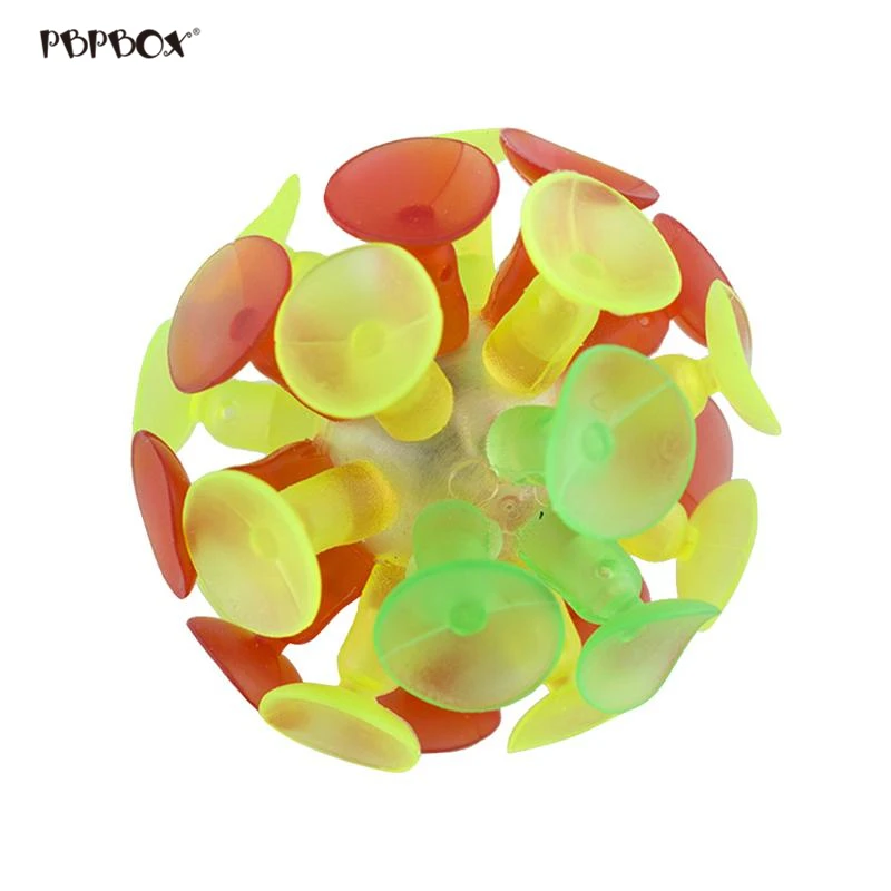 

4PCS Suction Cup Ball Creative Flash Luminescence Funny Multicolored Interactive for Kids Playing Children