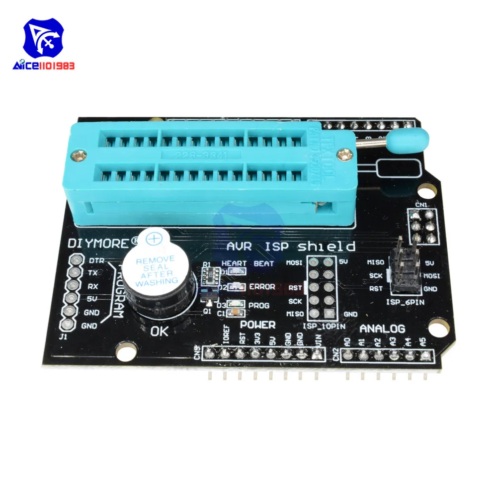 Diymore AVR ISP программируемый Плата расширения модуль для Arduino Uno R3 Mega2560 Atmega328P Nano Pro загрузчик горелки