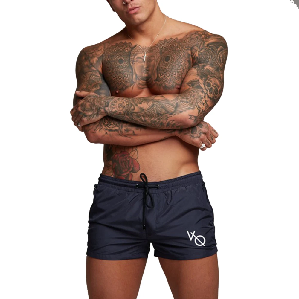 M-XXL Men Briefs Beach Shorts With Zipper Pocket Sports Suits Men's Swimming Trunks Swimsuit Swim Pants