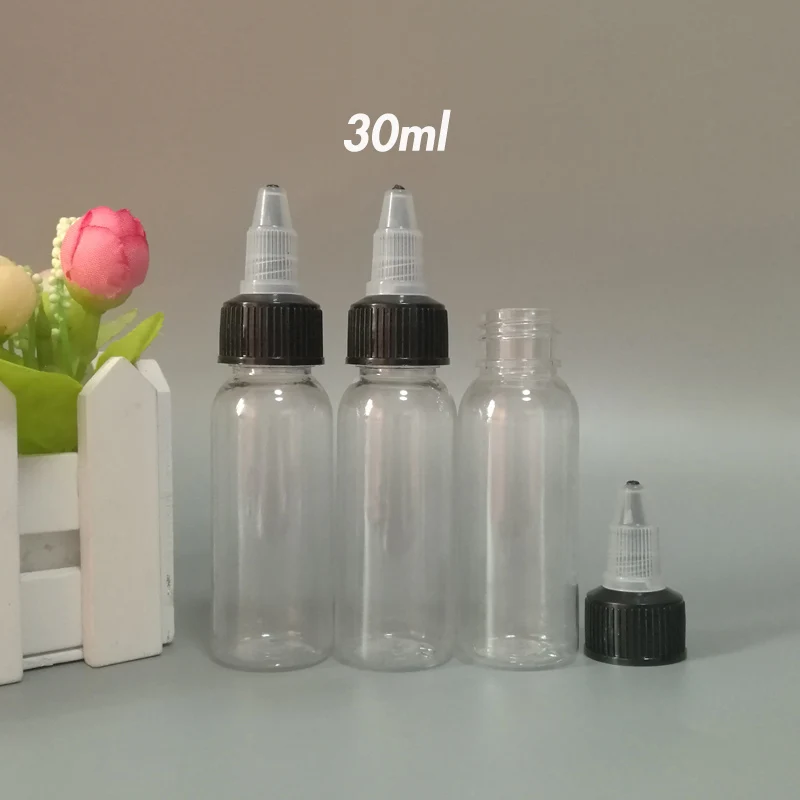 Pen Shape Refillable Dropper Bottles 5pcs PET Plastic 30ml 60ml 100ml 120ml with Twist off Caps for E-Liquid E-Juice image 4