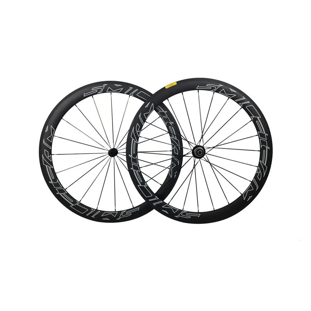 Ultralight Full Carbon Road Bicycle Wheels 700C 50mm Clincher Road Bike Wheelset Racing Bicycle Carbon Wheels R13 Hubs 3k Matte - Цвет: 3D White Color