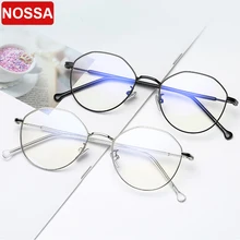 Nuevo Marco de gafas de flujo irregular de metal vintage artístico se puede equipar con gafas para miopía con montura de espejo plano decorativo de moda.