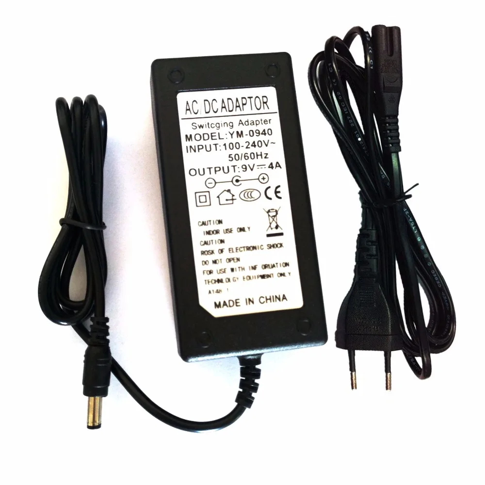 9V4A AC DC адаптер конвертер 9 в 4A 4000mA 36 Вт источник питания для POS машин зарядное