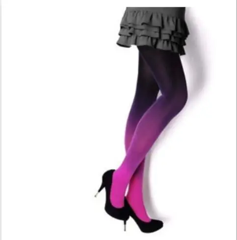 

Fashion slim legs velvet 120D anti-hook stocks Gradient color rompers socks 2018 new ladies stocki top quality