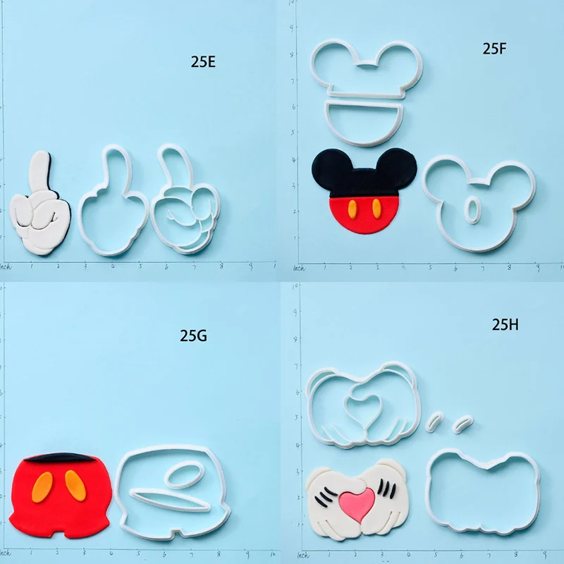 

Cartoon Character Mouse Cookie Cutter Set Custom Made 3D Printed Cookie Molds Biscuit Molds Fondant Cutter Kitchen Accessories
