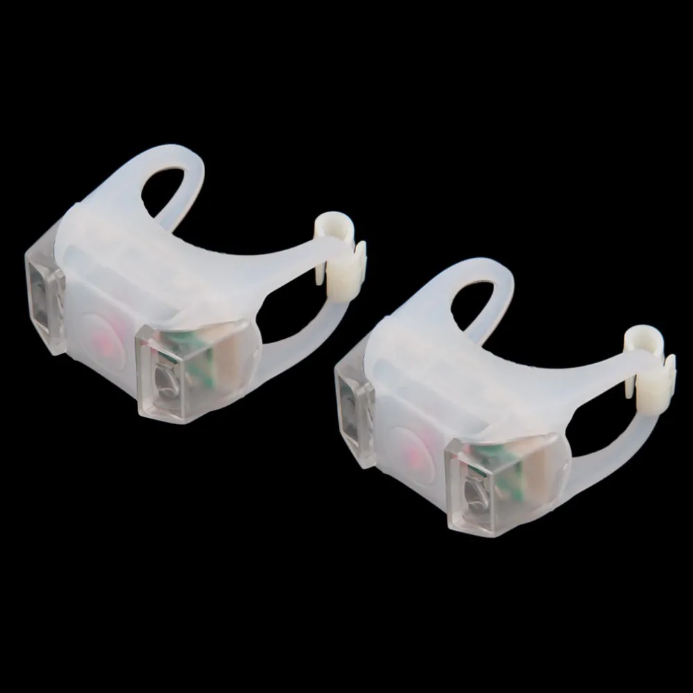 Excellent 40pcs/lot Wholesale Bicycle Flash Light Double LED Bicycle Tail Light Waterproof Silicone Bicycle Lamp Cycling Safety Flashlight 5