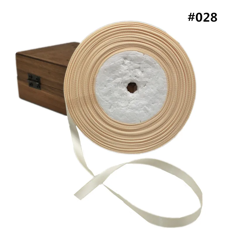 25 ярдов, шелковая атласная лента, 6 мм, вечерние, для дома, свадьбы ...