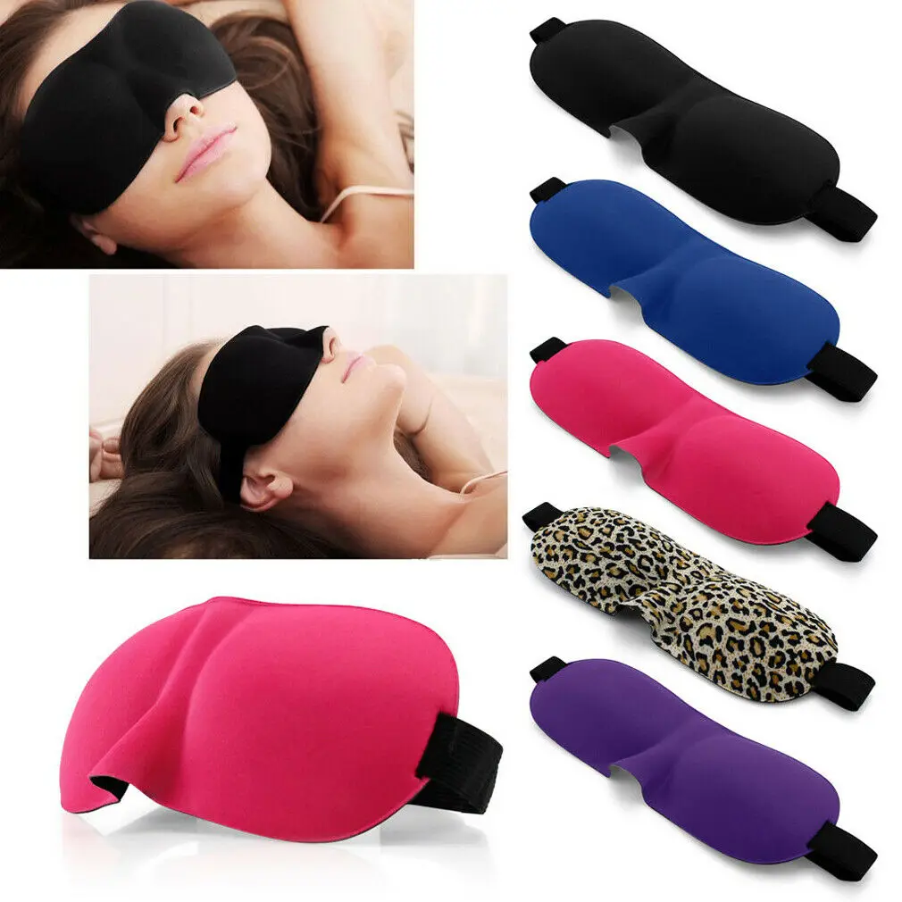 

Travel 3D Eye Mask Sleep Soft Padded Shade Cover Rest Relax Sleeping Blindfold