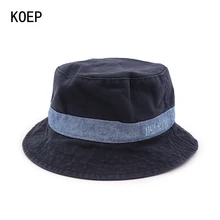 KOEP Солнцезащитная мужская женская шляпа-ведерко кепки лето осень сплошной Цвет Рыбак Панама высокое качество хлопок Простые головные уборы