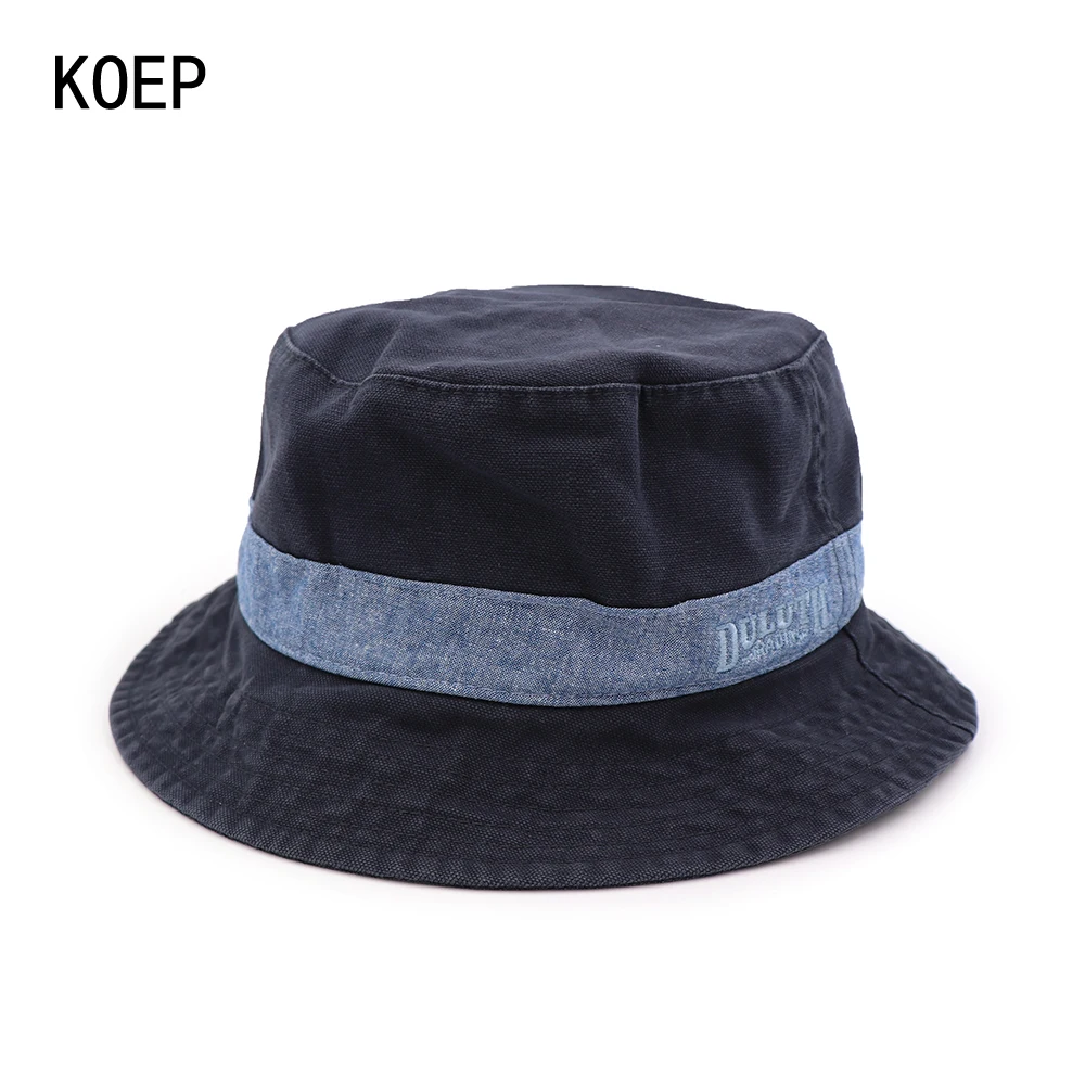 

KOEP 2017 Sunscreen Men Women Bucket Hat Caps Summer Autumn Solid Color Fisherman Panama High Quality Cotton Simple Hats