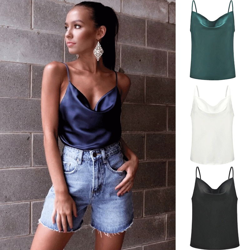 High Quality 19 New Hot Sale Fashion Women Casual Style Satin Silk V Neck Lace Vest Tops Strappy Summer Beach Cami Tank Top 4 High Quality 19 New Hot Sale Fashion Women Casual Style Satin Silk V Neck Lace Vest Tops Strappy Summer Beach Cami Tank Top 4