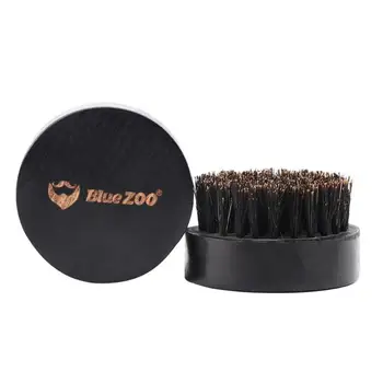 

Round Beech Wood Men Beard Mustache Brush Boar Bristles Natural Hair Brush Hair Styling Cleaning Tool high quality Beard Brush