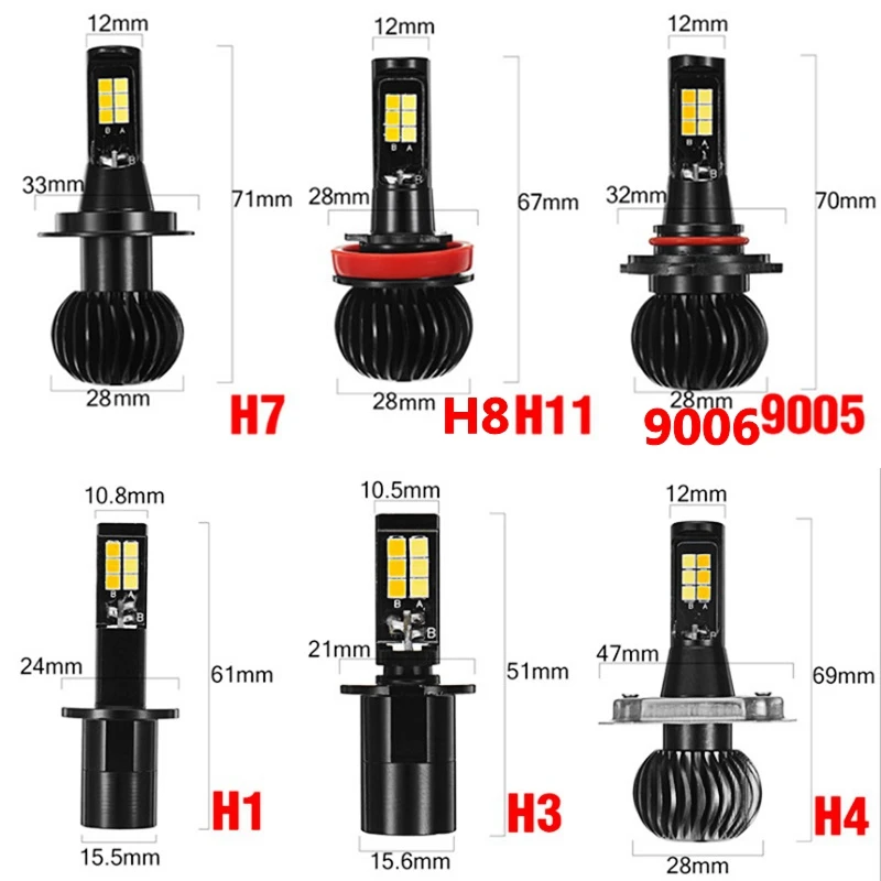 1 шт. цвет: желтый, белый двойной Цвета горки H11 H8 H9 9005 HB3 9006 HB4 H7 H1 H3 H27 880 881 светодиодный автомобиль Противотуманные фары лампы авто фары