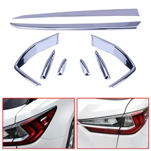Beler 8 pz kit Cromato Posteriore Della Lampada Della Nebbia Telaio di Copertura Trim fit per Lexus RX RX350 RX450H 2016- 2018