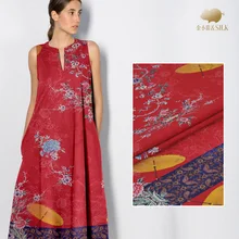 Тяжелая шелковая льняная ткань мягкая и нежная юбка платье-Чонсам шелковая ткань натуральная льняная ткань белье оптом ткань