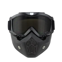 Fresco Retrò Modulare Moto Casco Del Motociclo Del Casco Maschera Scooter Gafas Staccabile Occhiali Bocca Filtro Per Aprire Viso Casco