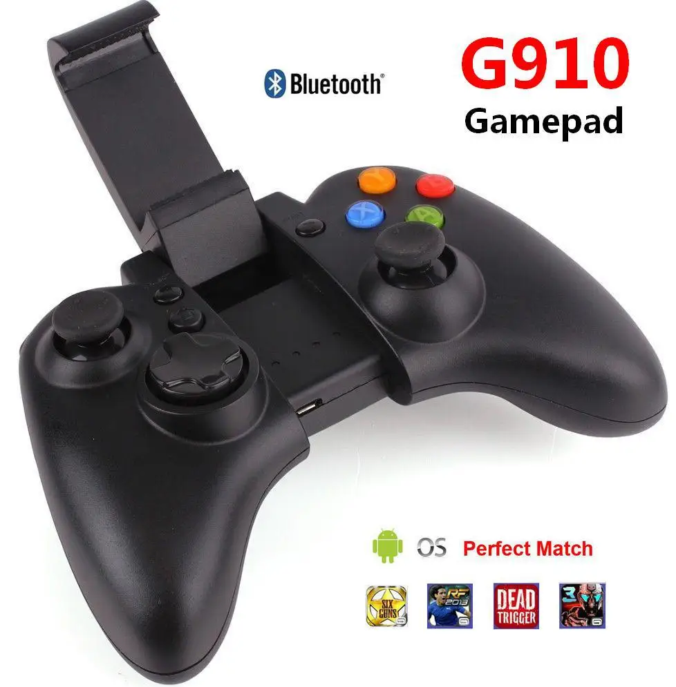 G910 Wireless Bluetooth Controller Gamepad Joystick for / iOS Cell Phone Tablet PC Mini PC Laptop TV BOX