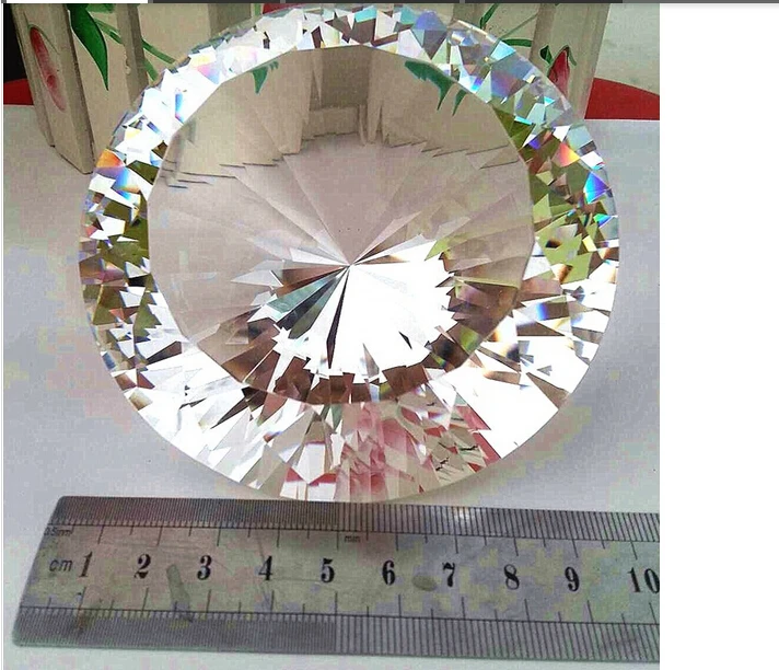 Buy 100mm Huge Crystal White Paperweight Cut Glass