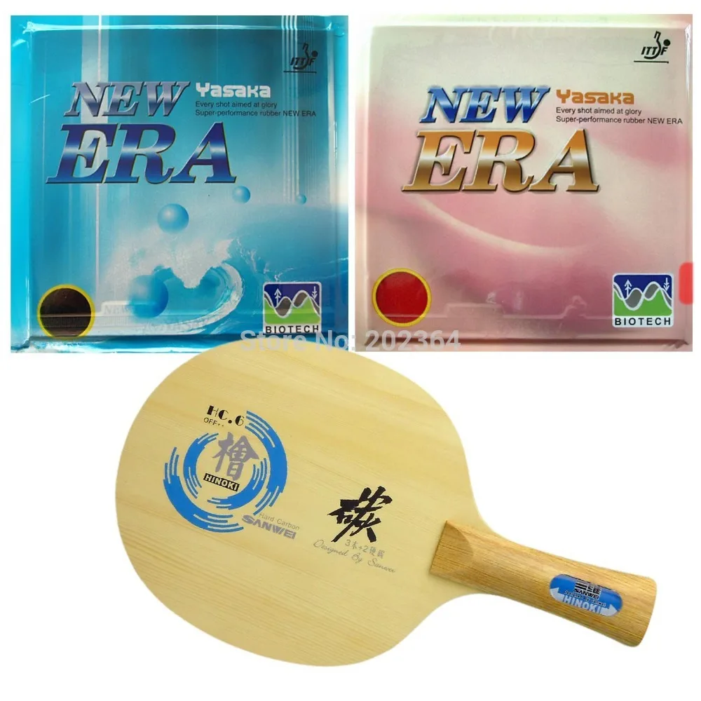 Лезвие Sanwei HC6 для настольного тенниса с Yasaka NEW ERA BIOTECH 39 41 и 42 44 градусов без ITTF