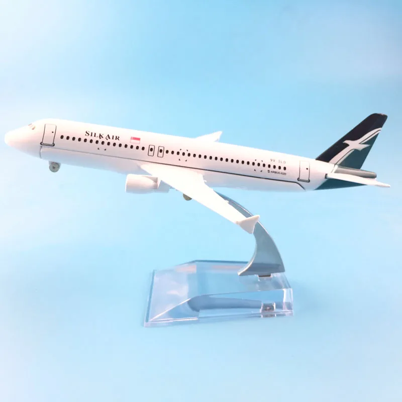 

FREE SHIPPING 16CM A320 SILK AIR METAL ALLOY MODEL PLANE AIRCRAFT MODEL TOY AIRPLANE BIRTHDAY GIFT toys for children