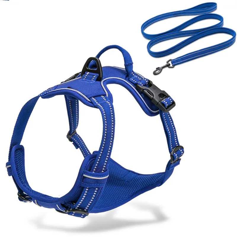 

No Pull Dog Harness And Leash Set Reflective Soft Padded Chihuahua Vest Harness Leash For Dog Dropshipping