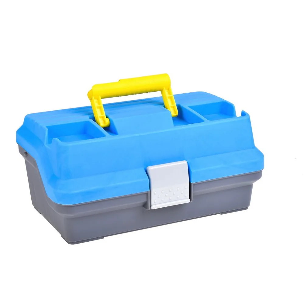 Портативный рыболовный ящик многослойный контейнер-приманка для рыбы Прочный чехол для хранения рыболовных снастей 3 слоя пластиковый чехол-Органайзер