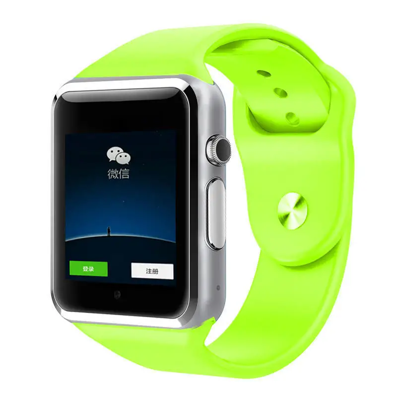 A1 Смарт часы Bluetooth наручные часы Спорт шагомер с sim-картой шагомер камера Smartwatch для Android лучше, чем GT08 DZ09 - Цвет: green