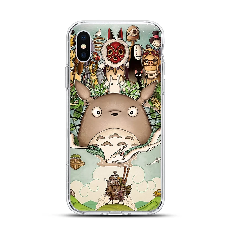 Ghibli Тоторо Чехол для мобильного телефона iPhone 12 11 Pro X XR XS Max SE2020 7 8 6 6s Plus 5S мини