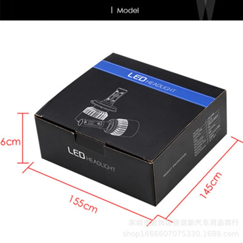 Светодиодные фары 72 Вт автомобильная лампа H7 LED H1 H3 H27 H11 HB3 HB4 H4 H13 9004 9007 алюминиевый
