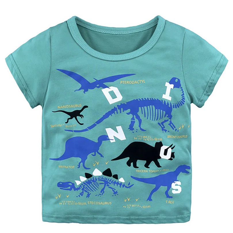 Baby Clothing Children Boys Girls T-shirts Monster 95%Cotton Short Sleeve Print Crocodile T Shirt for Boy Tops Tees Kids Clothes - Цвет: G