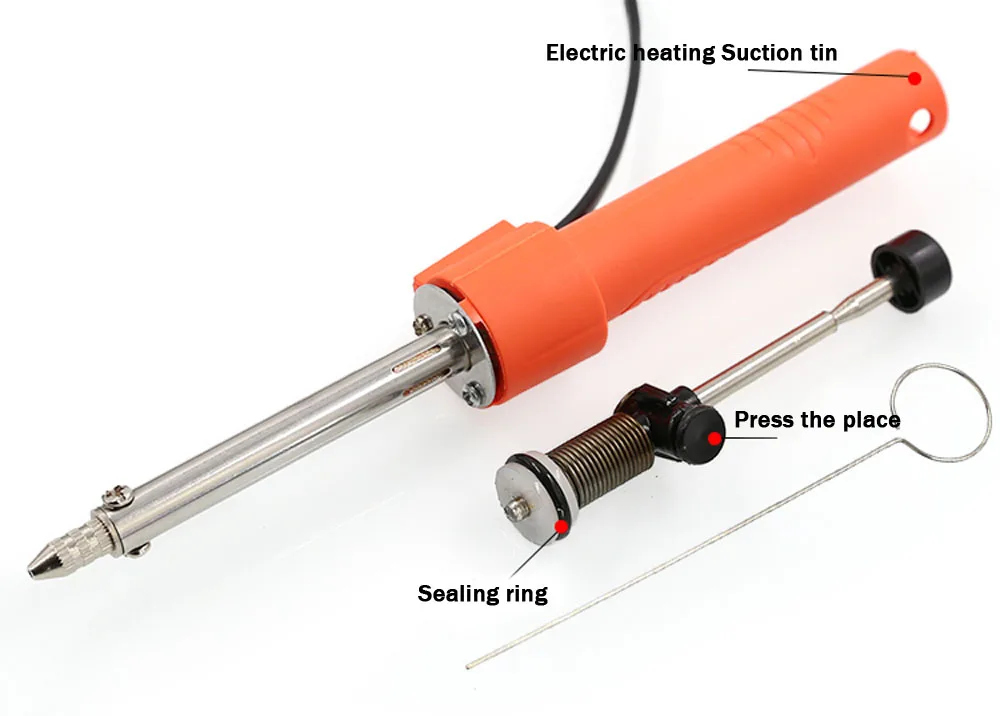 Электрический паяльник, вакуумный припой, присоска, сварочный насос для распайки, пистолет, 220 В, 30 Вт, снос, компонент, чип, материнская плата, ремонт