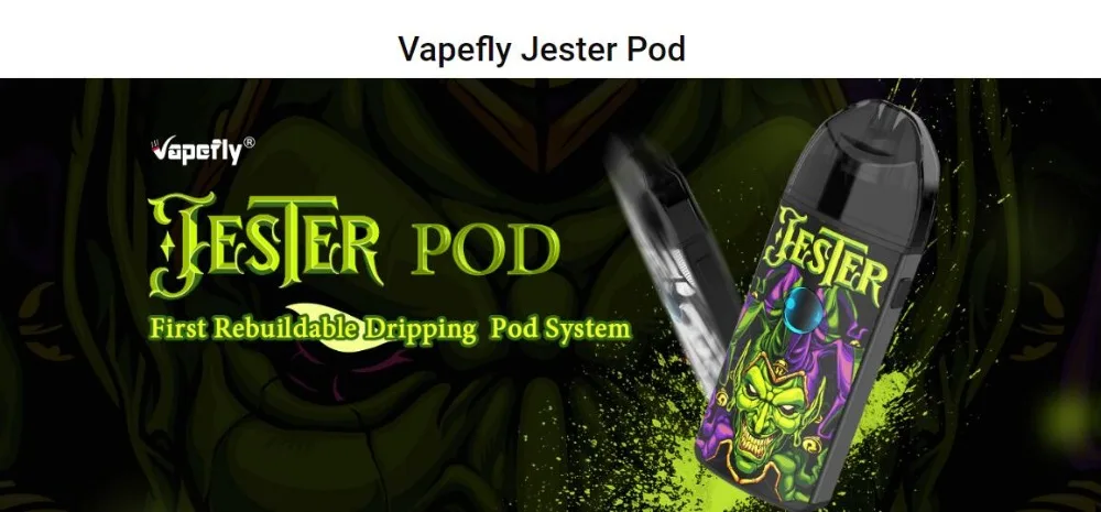 Электронная сигарета Vapefly Jester Pod 1000 мАч комплект DIY Edition 2,0 мл картридж 1.4ohm 0.5ohm сетка/1.0ohm катушка Vape испаритель маленький вейп