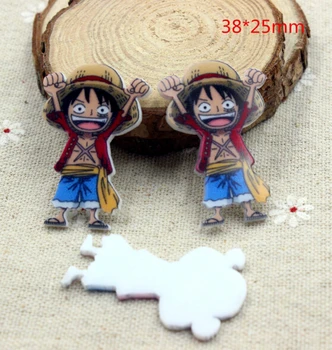 

30pcs Flatback Resin Cartoon Japanese anime one piece Character Planar Resin DIY Craft Accessories B-31