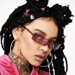 JackJad Мода прямоугольник соединены солнцезащитные очки с линзами для женщин Прохладный Уникальный оттенок океан объектив брендовая