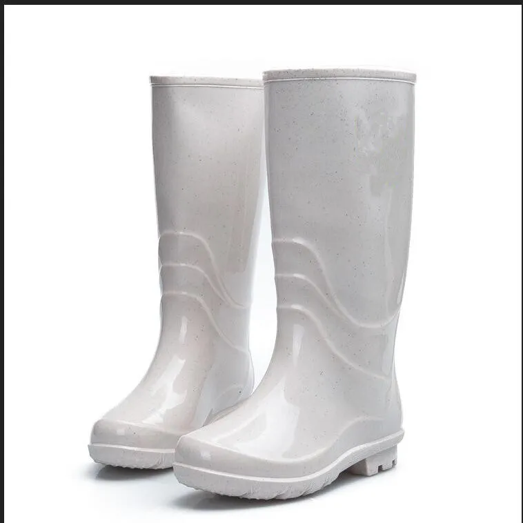 flat heel rain boots