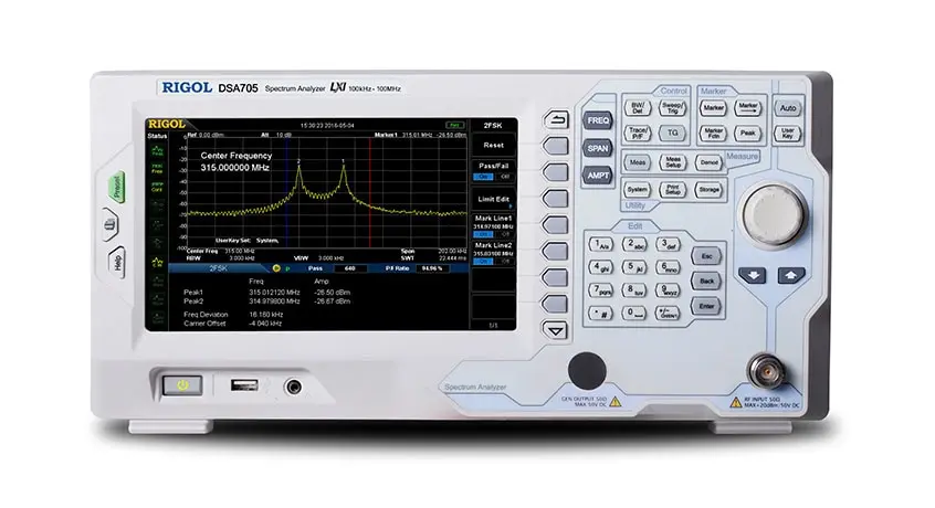 

RIGOL DSA705 digital spectrum analyzer 100kHz~500MHz 8'' color display