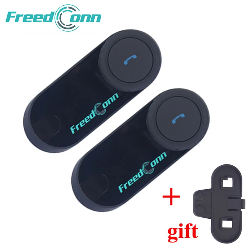 

2 pcs FreedConn T-COM VB Helmet Headset 800M Bluetooth Interphone Motorcycle Intercom with FM Radio + Extra Clip