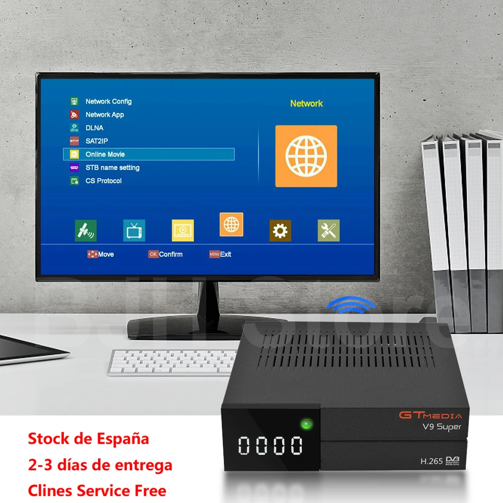 GTMedia V9 Super DVB S2 Freesat Satellite Receiver H 265 built in font b WIFI b