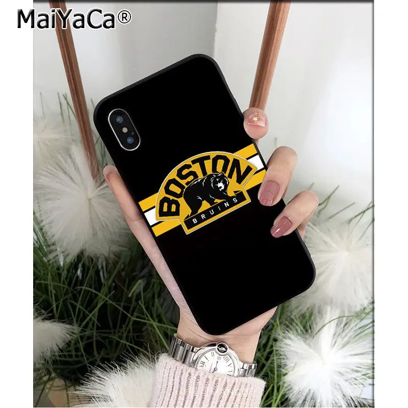 MaiYaCa Boston Bruins Силиконовый ТПУ мягкий черный чехол для телефона для iPhone 5 5Sx 6 7 7plus 8 8Plus X XS MAX XR