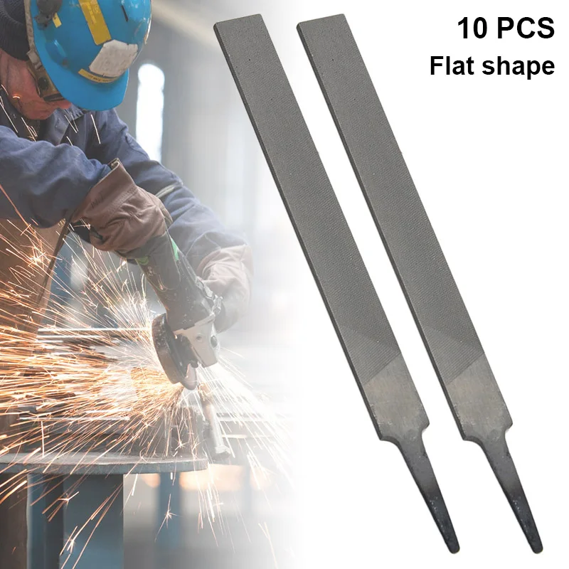 

10 Pcs 6/8 Inch Rectangular Mill Hand File Without Handle Steel Files SKD88
