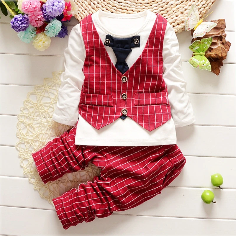 

2pcs Toddler Baby Boys Striped Clothes Suits T-shirt+ Pants Sets Outfit Children Infant Boys Clohting Handsome Kids T shirt