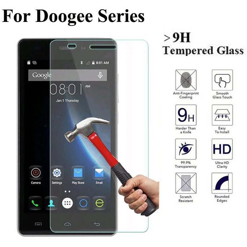 Закаленное стекло 9H 2.5D Для Doogee Y100 X6 Pro Y300 Y6 Y6C X5 Max Взрывозащищенная ударопрочная