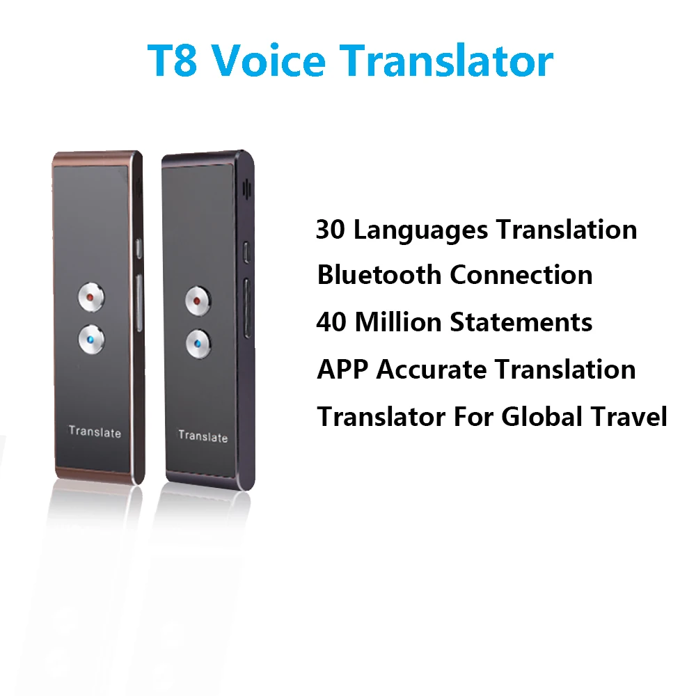 

T8 Portable Smart Voice Translator Two-Way Real Time Multi-Language Translation For Learning Travelling Meeting T8 translator