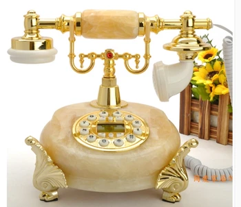 

Natural jade modern white antique vintage Fixed telephone