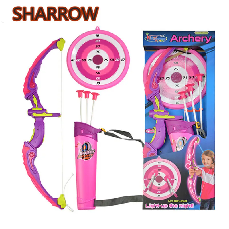 

1Set Bow Toy Arrow Set Kids With 3 Suction Arrows Shooting Game Gift Park Fun Toxophily Children Kids Shooting Practice Archery