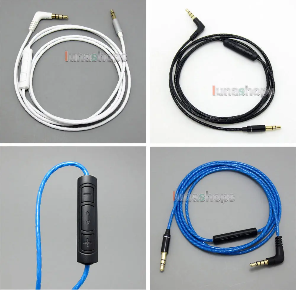 

3.5mm to 3.5 With Remote Control Headphone Cable For Nuforce HP-800 Jabra Revo Creative Sound Blaster EVO Zx HN-900