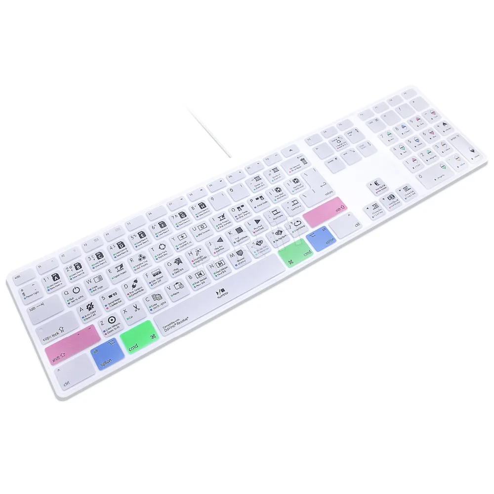 Photoshop PS Hotkeys Silicone Keyboard Cover for Apple iMac G6 Numeric Keypad