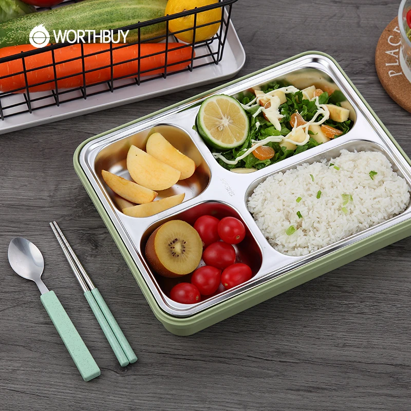 Worthbuy Highcapacity 304 Stainless Steel Lunch Box For Children